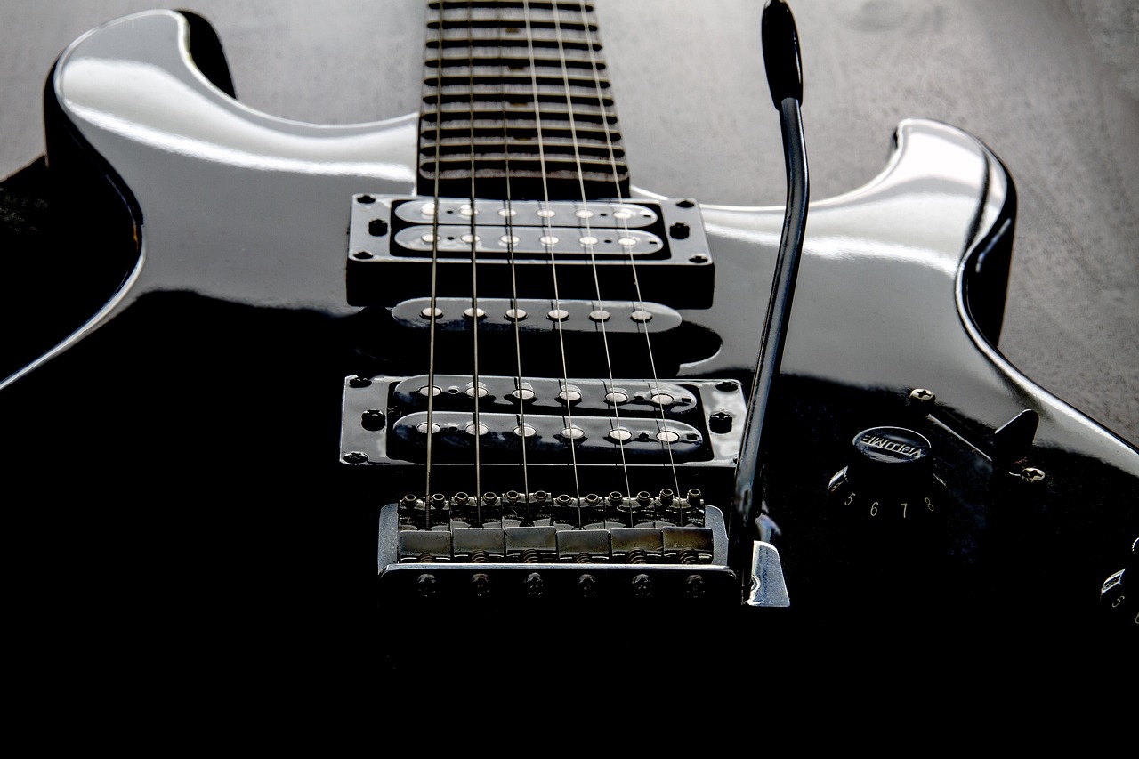 Electric guitar close-up